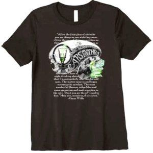 Absinthe Tee Shirt American Horror Witch Gothic Green Fairy Oddities Curiosities